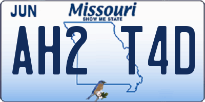 MO license plate AH2T4D