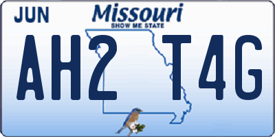 MO license plate AH2T4G