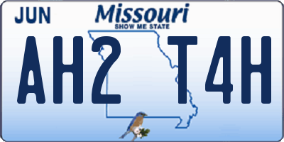 MO license plate AH2T4H