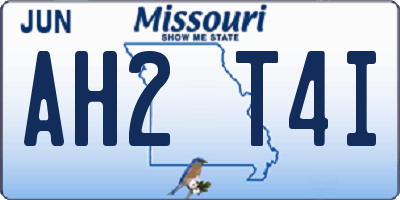 MO license plate AH2T4I