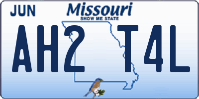 MO license plate AH2T4L