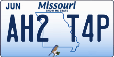 MO license plate AH2T4P