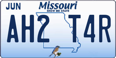 MO license plate AH2T4R