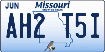 MO license plate AH2T5I