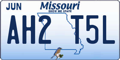 MO license plate AH2T5L