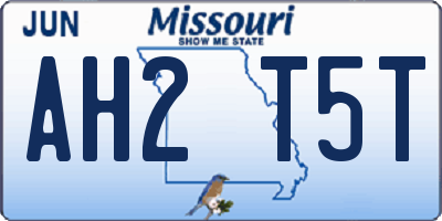 MO license plate AH2T5T