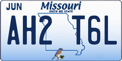 MO license plate AH2T6L