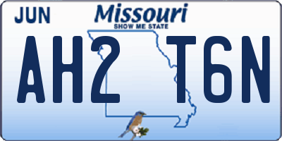 MO license plate AH2T6N