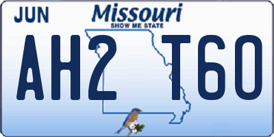 MO license plate AH2T6O