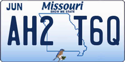 MO license plate AH2T6Q