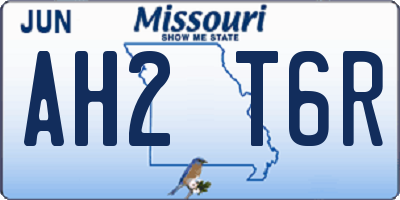 MO license plate AH2T6R