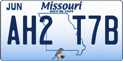 MO license plate AH2T7B