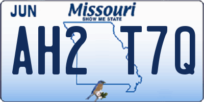 MO license plate AH2T7Q