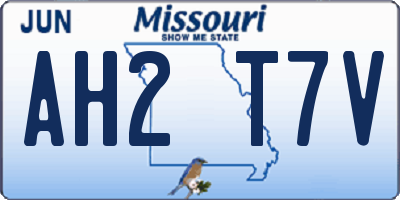 MO license plate AH2T7V