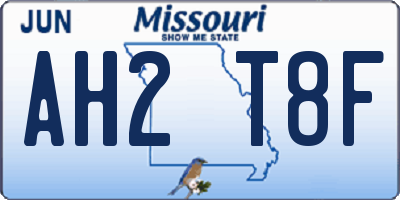 MO license plate AH2T8F