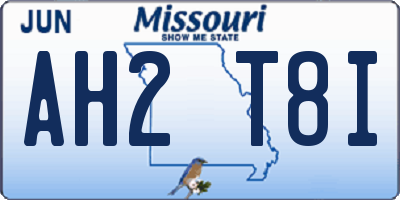 MO license plate AH2T8I