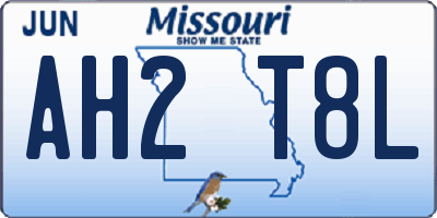 MO license plate AH2T8L