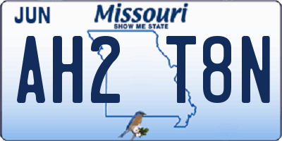 MO license plate AH2T8N