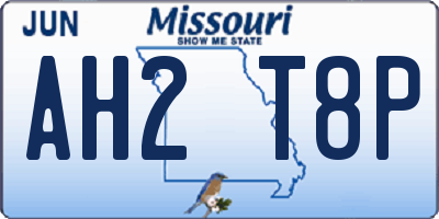 MO license plate AH2T8P