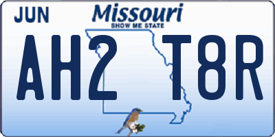 MO license plate AH2T8R