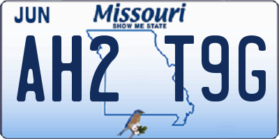 MO license plate AH2T9G