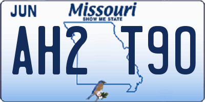 MO license plate AH2T9O