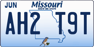 MO license plate AH2T9T