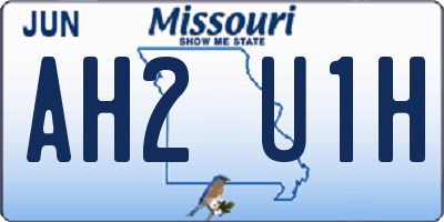 MO license plate AH2U1H