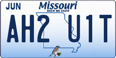 MO license plate AH2U1T