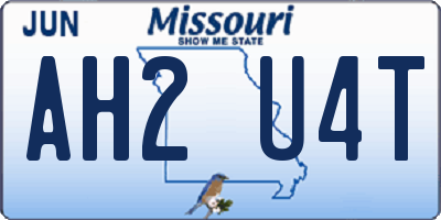 MO license plate AH2U4T