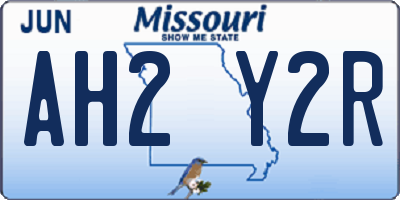 MO license plate AH2Y2R