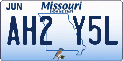 MO license plate AH2Y5L