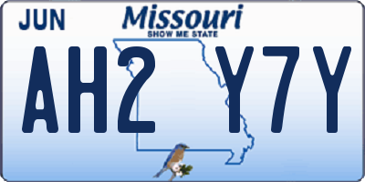 MO license plate AH2Y7Y