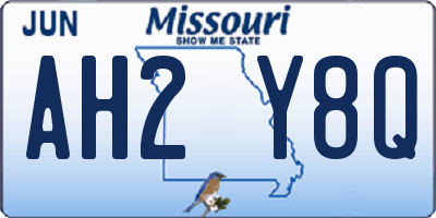 MO license plate AH2Y8Q