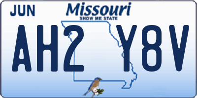 MO license plate AH2Y8V