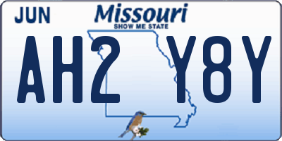 MO license plate AH2Y8Y