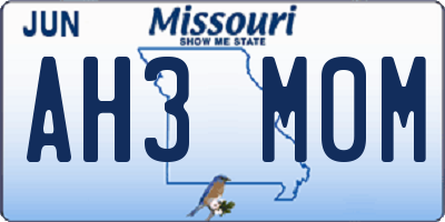 MO license plate AH3M0M