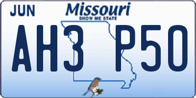 MO license plate AH3P5O
