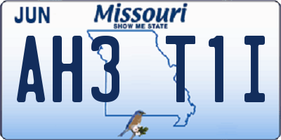 MO license plate AH3T1I