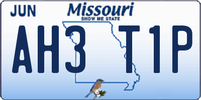MO license plate AH3T1P