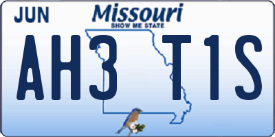 MO license plate AH3T1S