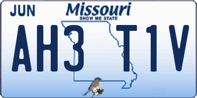 MO license plate AH3T1V
