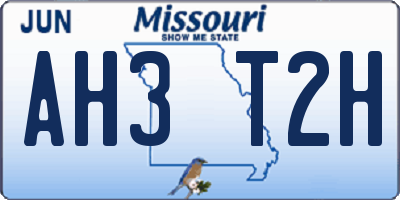 MO license plate AH3T2H