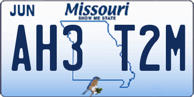 MO license plate AH3T2M