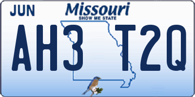 MO license plate AH3T2Q
