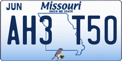 MO license plate AH3T5O