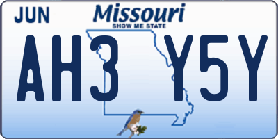 MO license plate AH3Y5Y