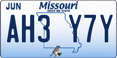 MO license plate AH3Y7Y