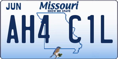 MO license plate AH4C1L