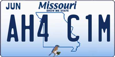 MO license plate AH4C1M